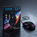 Original TINJI TJ 8 Wired RGB Gaming Mouse Ergonomic Design Smooth Tracking Durable Build Bright RGB Lighting For Gamers